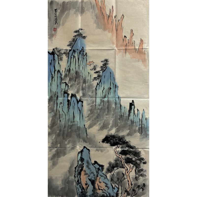 山水 张大千（款）53269