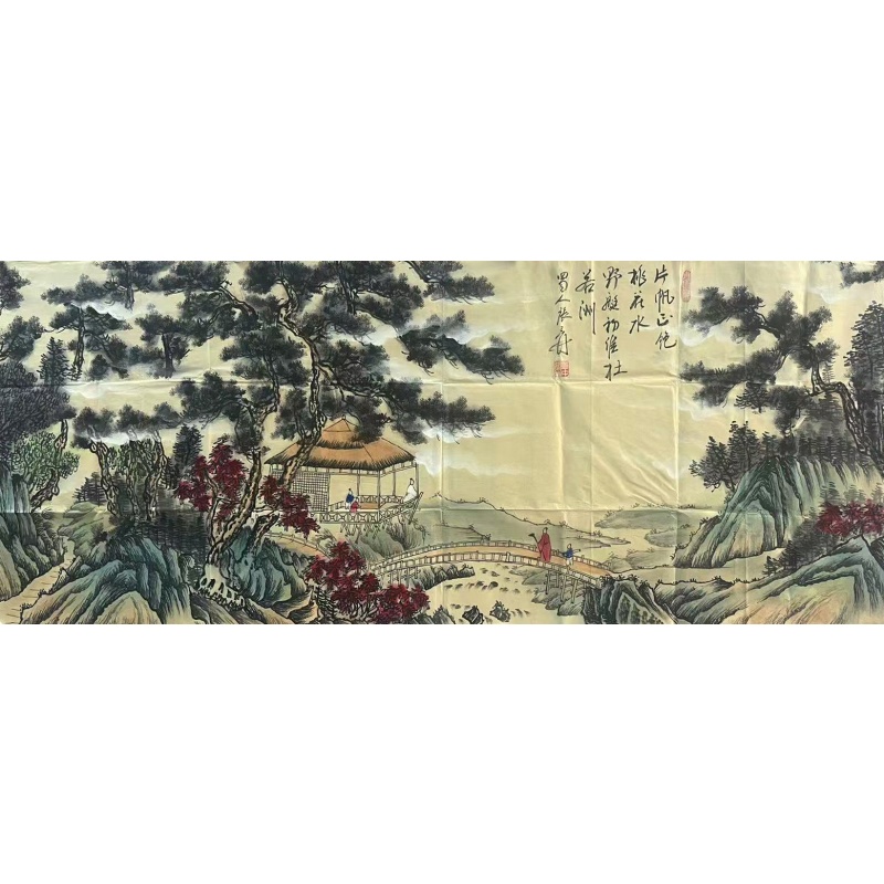 山水松树图 张大千（款）51983