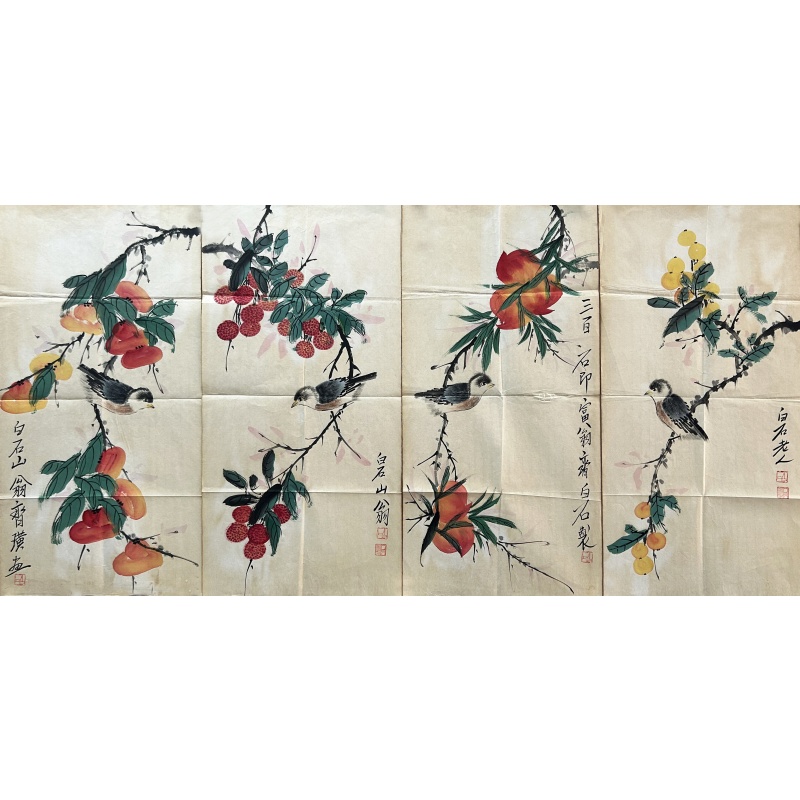 花鸟四条屏 齐白石（款）51517