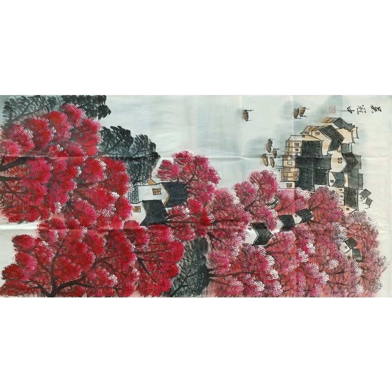 江南水乡 吴冠中（款）6858