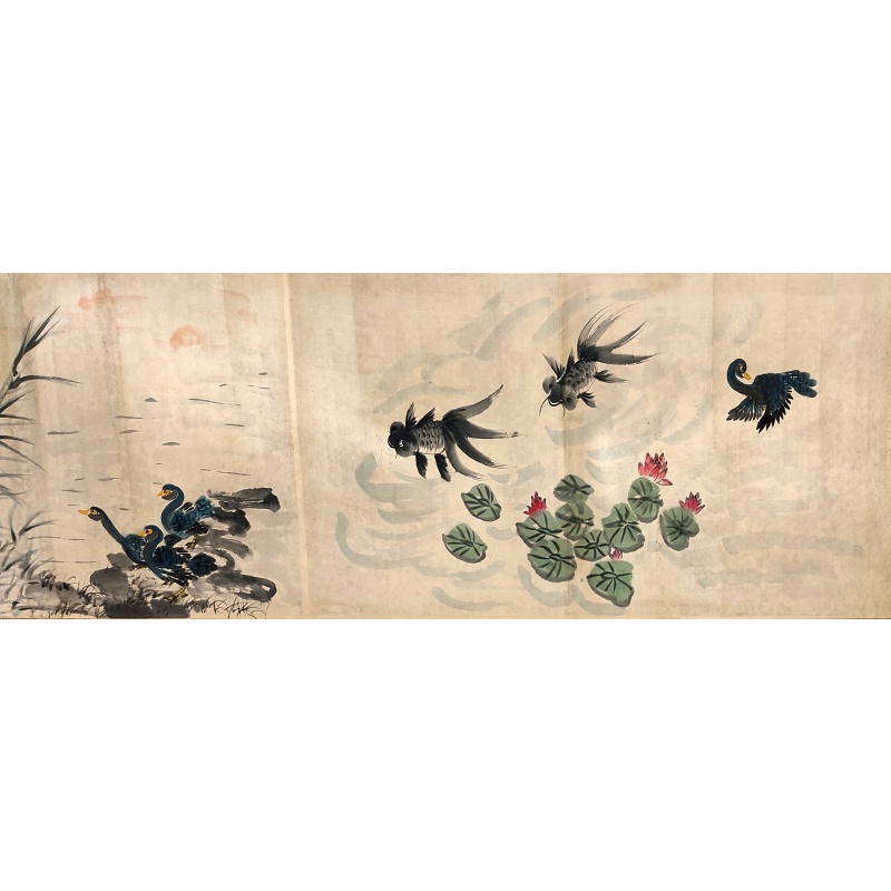 横塘听雨图卷 白沙道人（款）50689