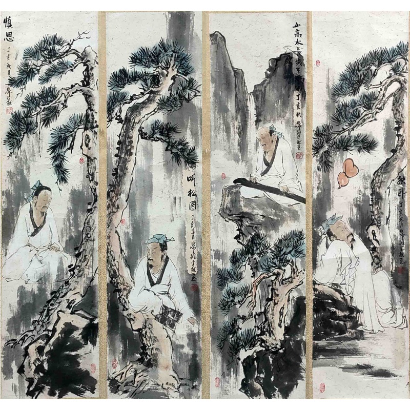 听松图 罗学献（款）7590