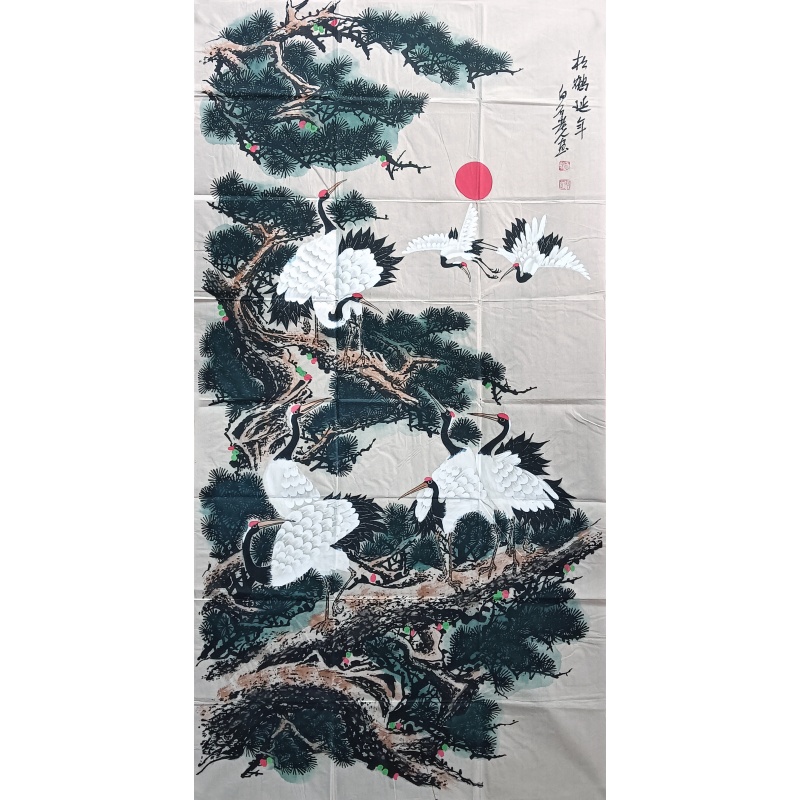 松鹤延年 齐白石（款）8700