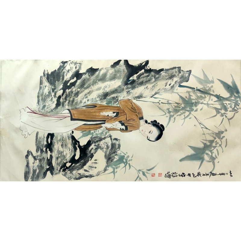 美女图 徐悲鸿（款）830063