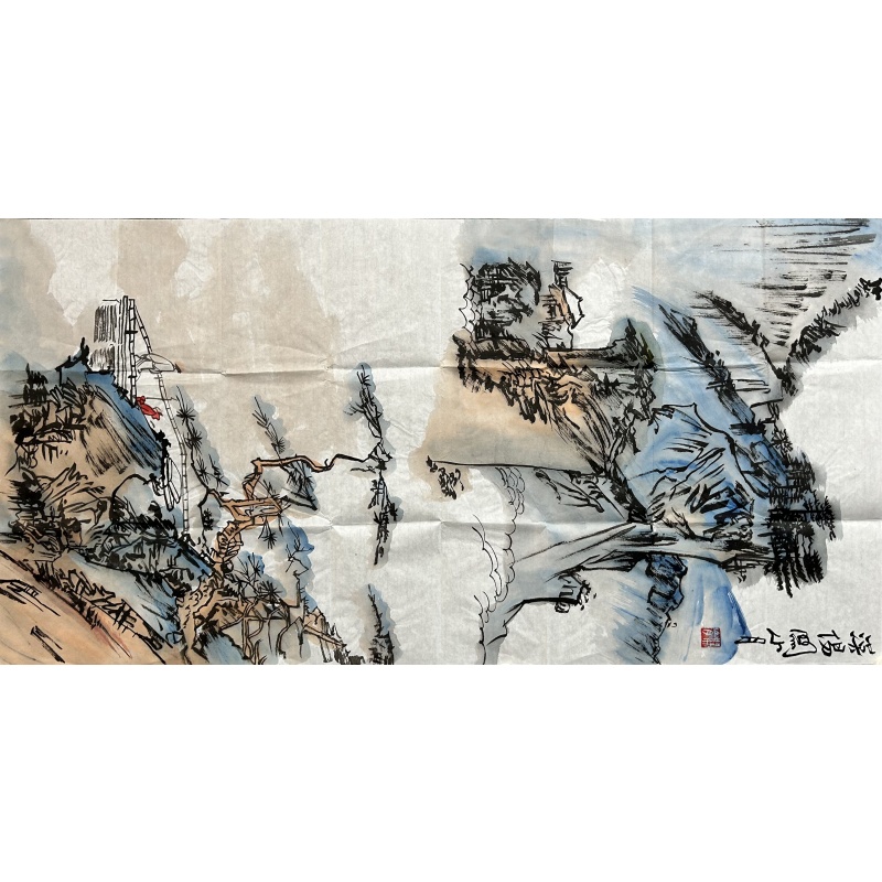 山水 关山月（款）830106