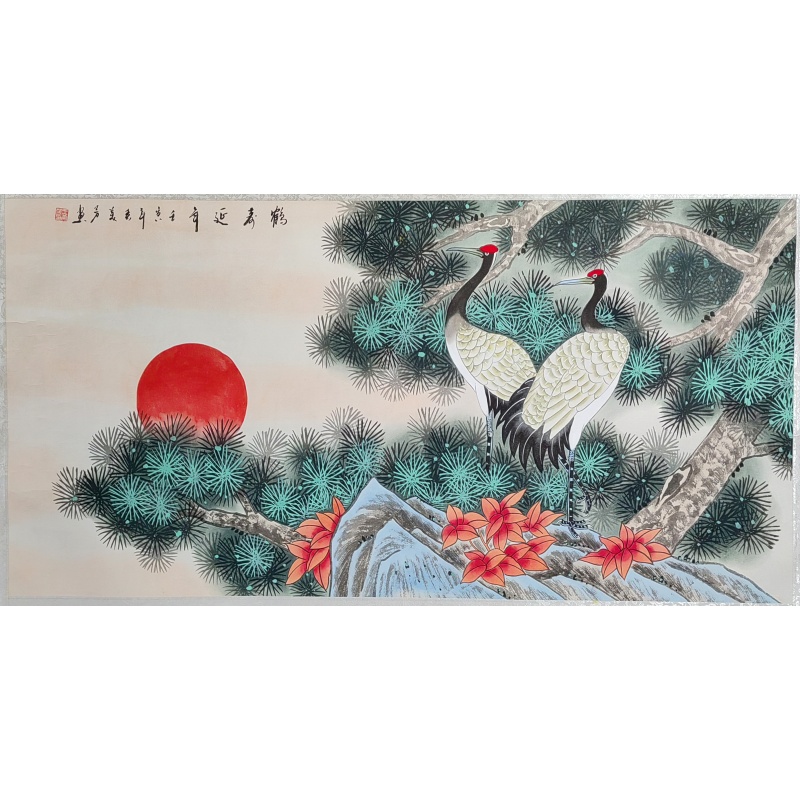 松鹤延年 王美芳（款）​840019