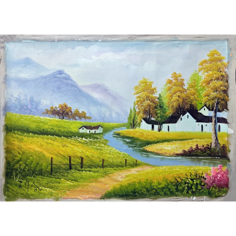 山水油画 吴作人（款）53392