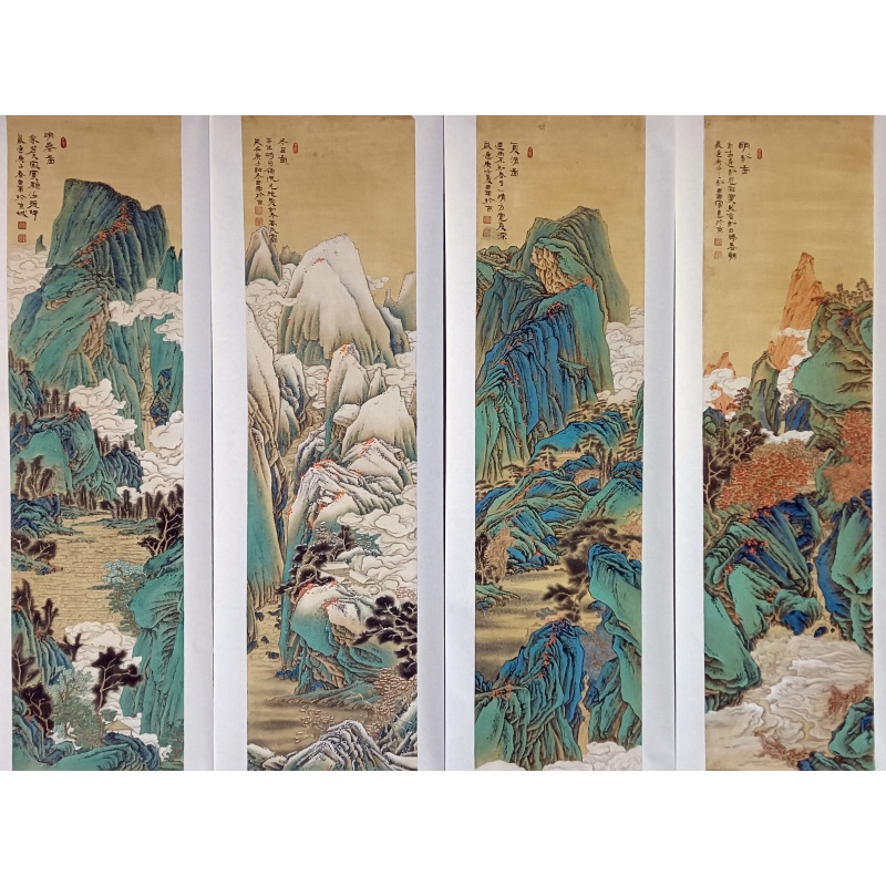 青绿山水四条屏 徐亚东（款）​50728