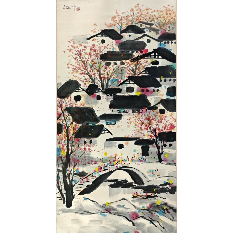 江南水乡  吴冠中（款）  50193