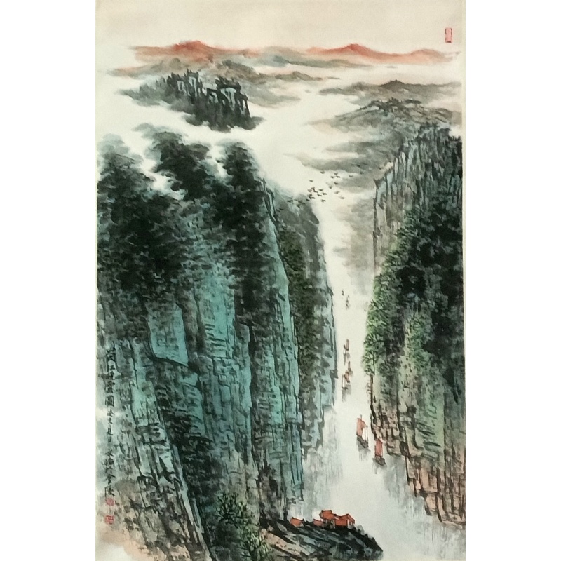 蜀江晓云阁  宋文治（款）  52678