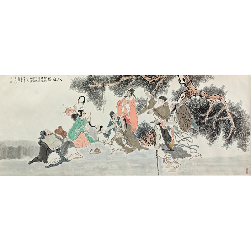 八仙图  张惠文（款）  51335