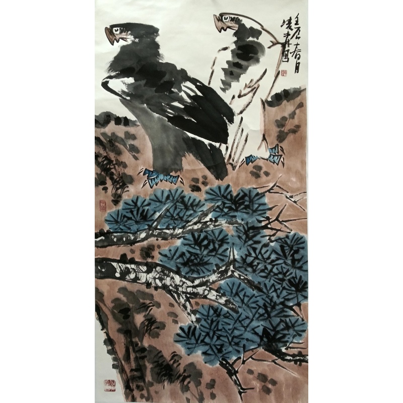 双鹰图  凌森（款）  52374