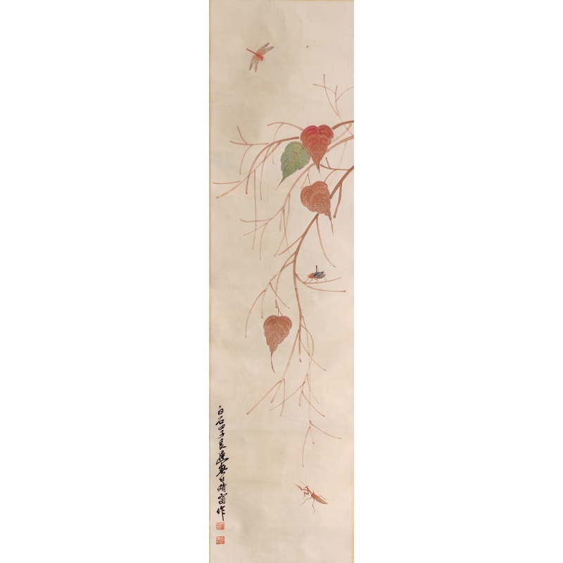 花鸟图  齐良迟（款）  52898