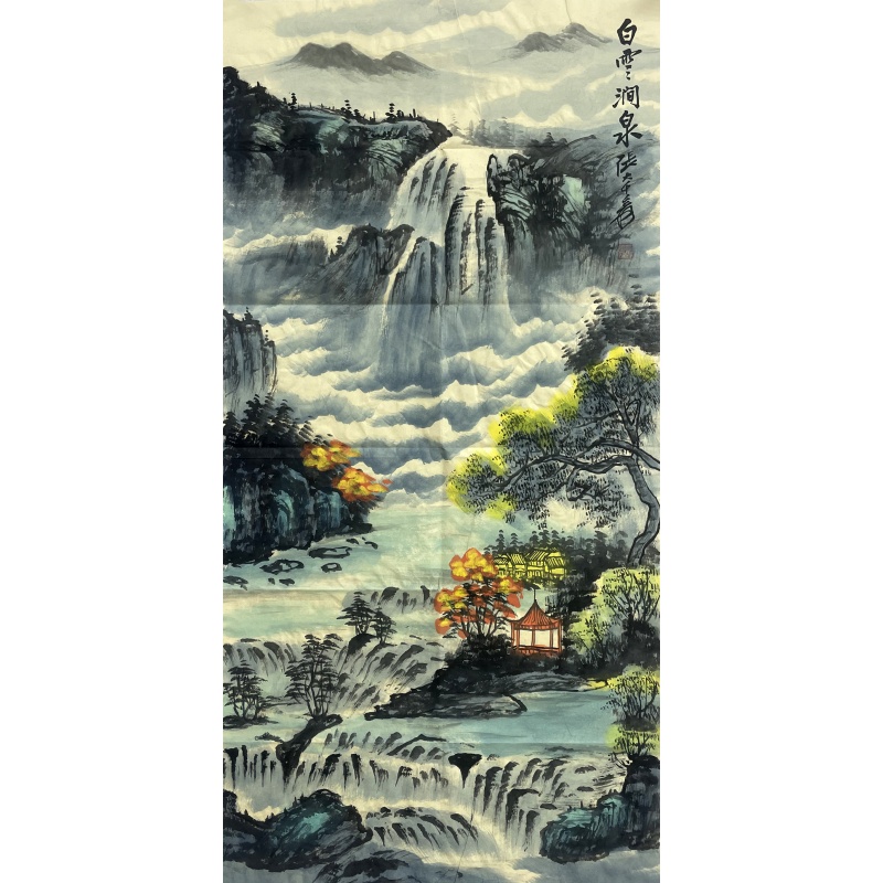 白雲涧泉  张大千（款）  52068