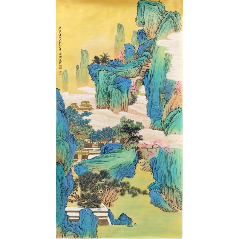 泼彩山水 张大千（款）52742