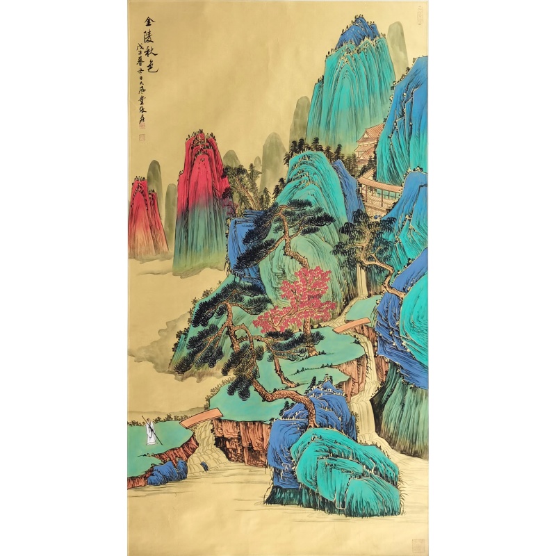 金陵秋色 张大千（款）51207