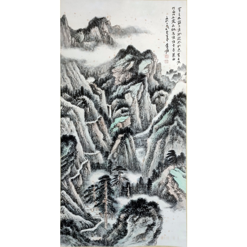山水 张大千（款）8813
