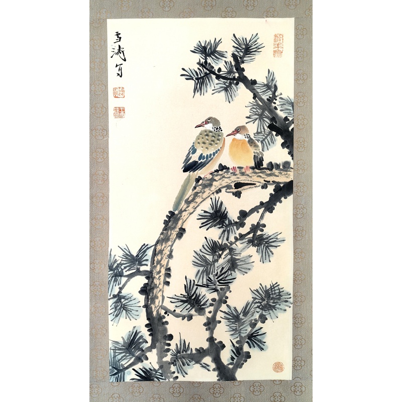 松树与鸟 王雪涛（款）8691