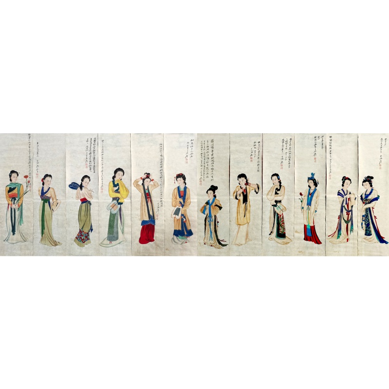 金陵十二钗 张大千（款）54796