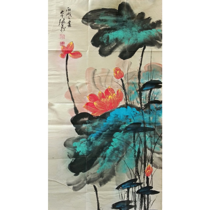 荷花图 张大千（款）54124