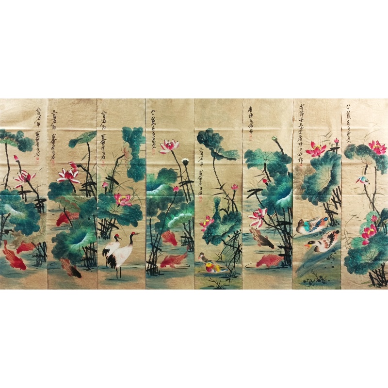 花鸟八条屏 齐白石（款）51239