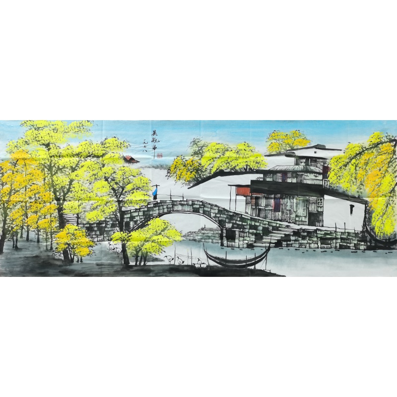 江南水乡 吴冠中（款）7403