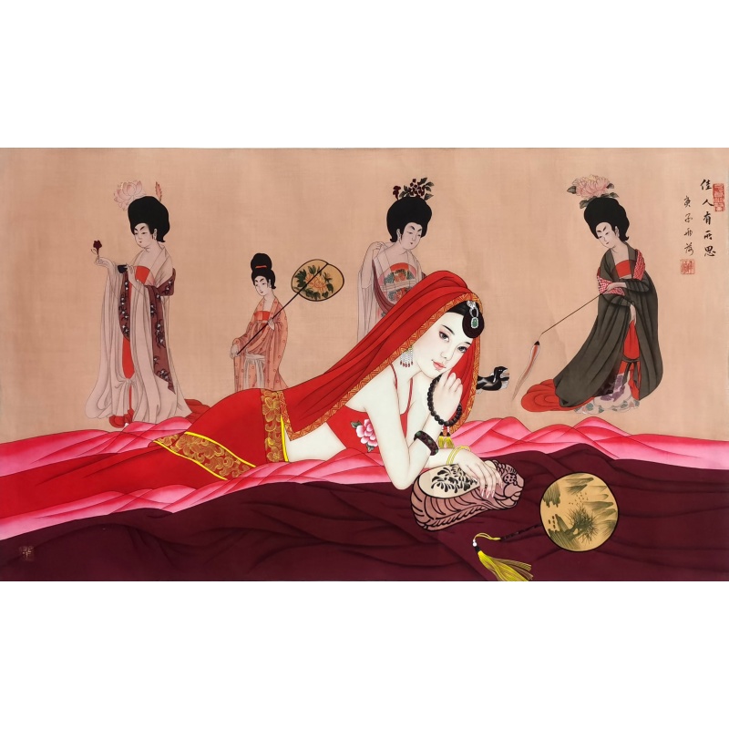 佳人有所思 雨荷（款）53653