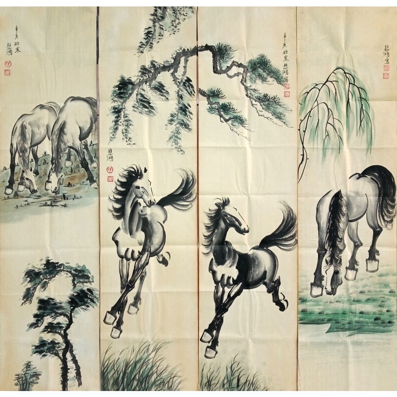 马四条屏 徐悲鸿（款）52768
