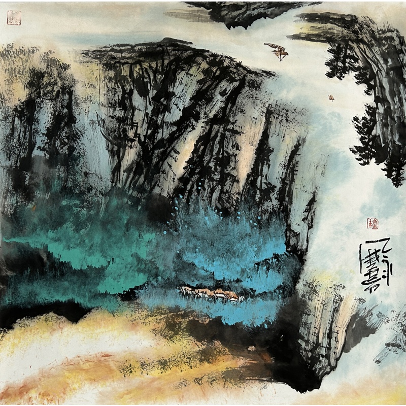 山水画 辛崇华（款）54115
