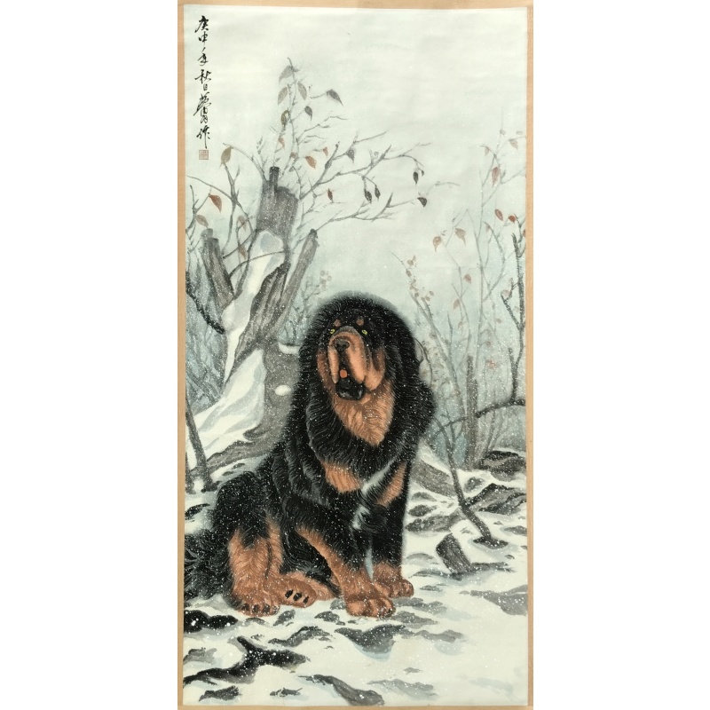 雪景藏獒 黄胄（款）54297