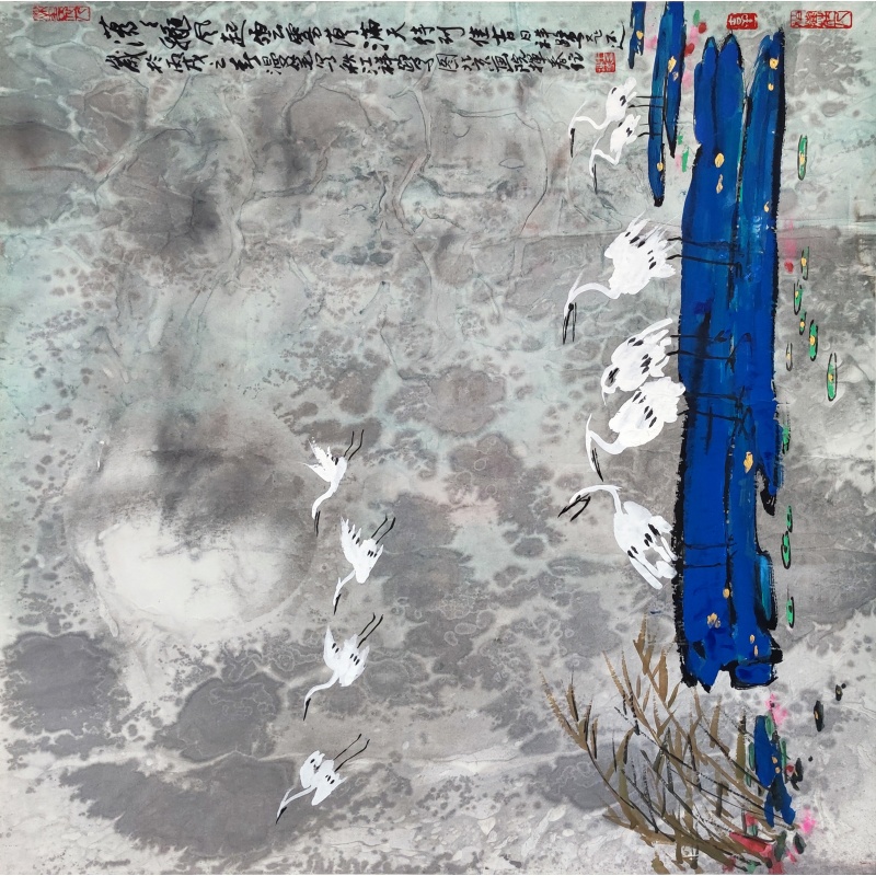 群鹤图 王挥春（款）54208