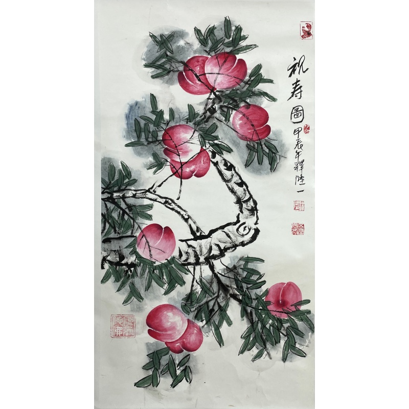 祝寿图  释隆一（款）  54316