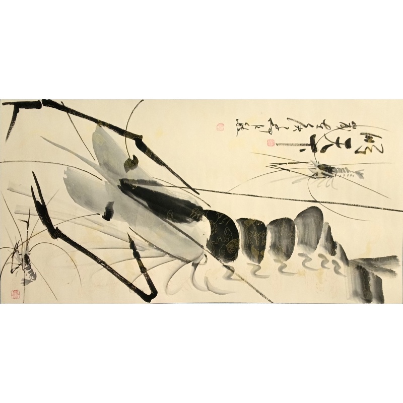 顺天下墨虾 何江熊（款）52223