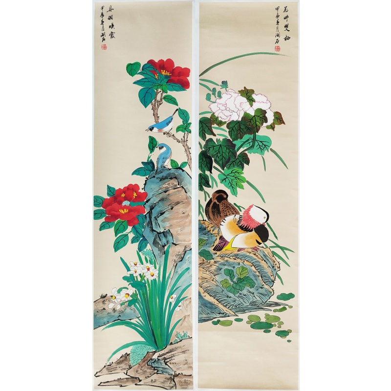 花鸟 湖石（款）55066