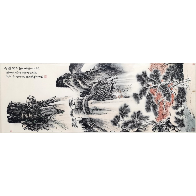 雨后泉山山水画 冯超然（款）50044