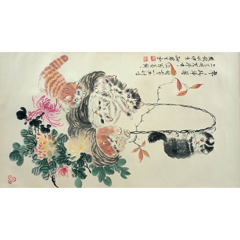 猫趣图 孙菊生（款）51217