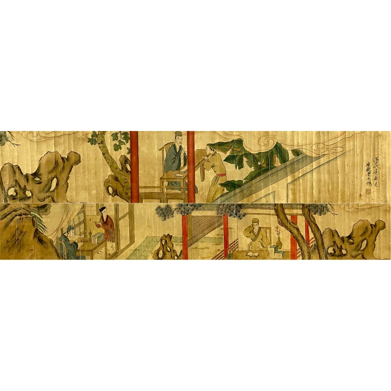 秋月长卷 费丹旭（款）53644