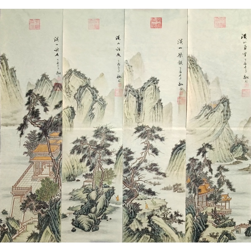 山水阁楼 李新社（款）52383