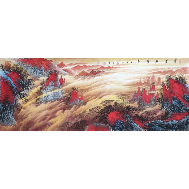 廖落明霞色 韩忠良（款）54200