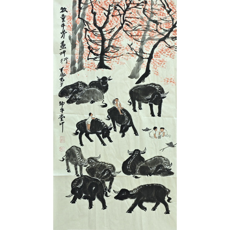 牧童牛背 李可染（款） 54911