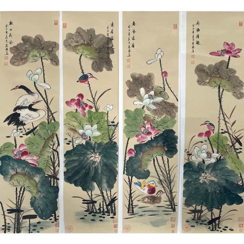 花鸟四条屏 陈丽娟（款）54965