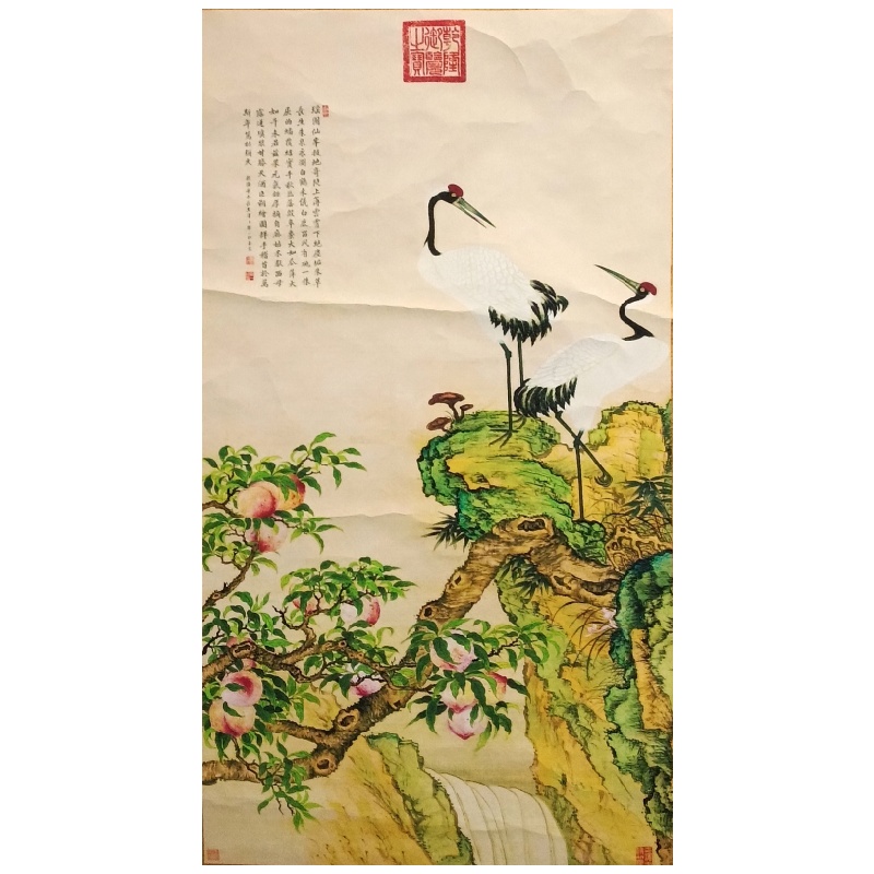 蟠桃仙鹤 邹一桂（款）830128