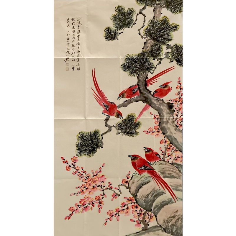花鸟图 张大千（款）56177