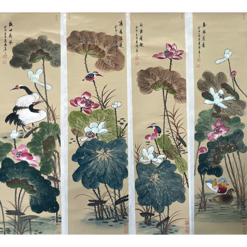 四条屏 陈丽娟（款）850022