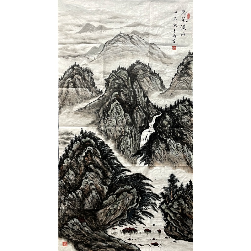 意笔溪山 李雨生（款）​53746