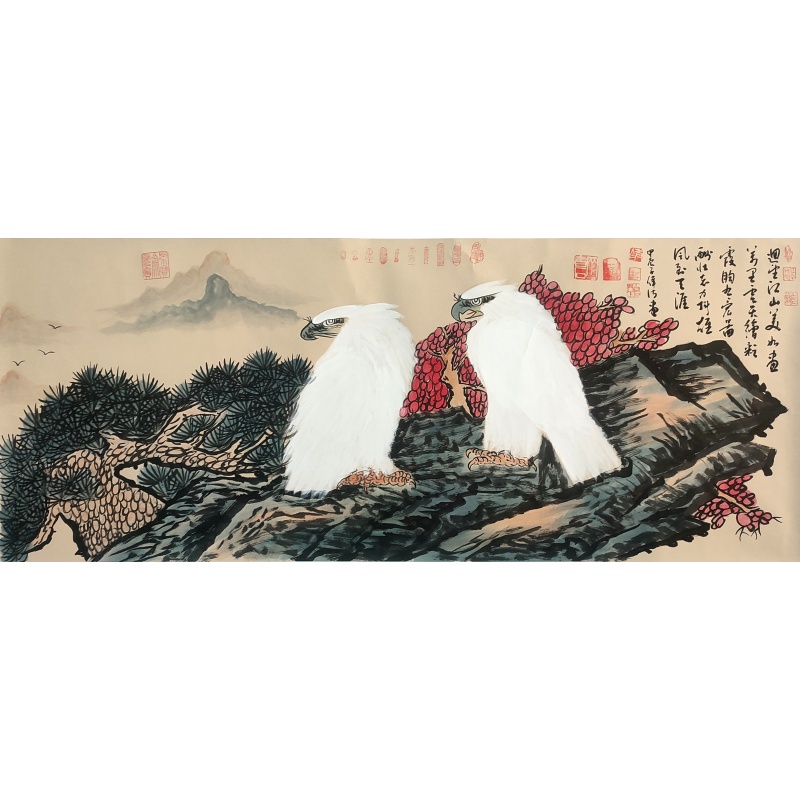 双鹰图 李子伟（款）​840033 