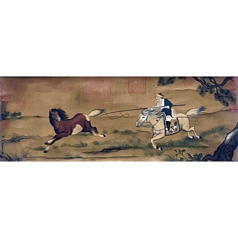 牧马图 郎世宁（款）​52595