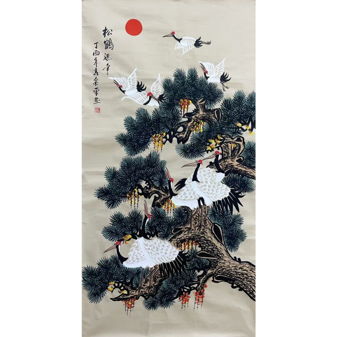松鹤延年  52533  鲍金荣（款）