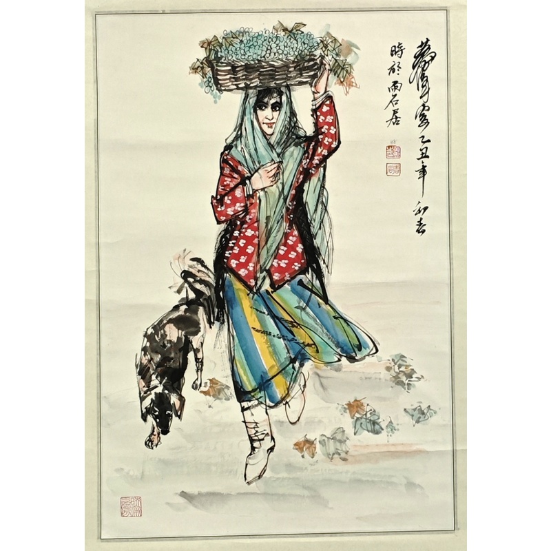 女人和狗  黄胄（款）  52630