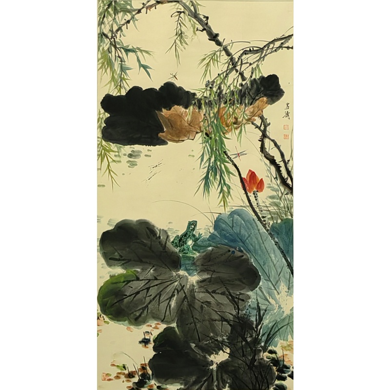 荷叶青蛙草虫图 王雪涛（款） 814001